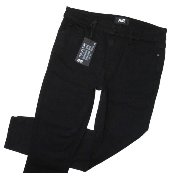 NWT Paige Verdugo Crop in Overdye Black Ultra Skinny Transcend Stretch Jeans 29 - Picture 2 of 9